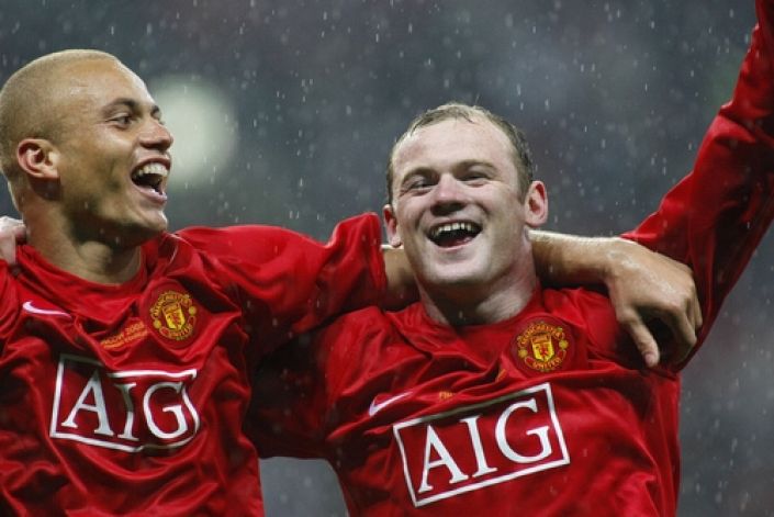 Rooney celebrating
