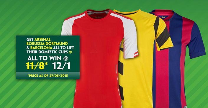 Arsenal, Dortmund & Barcelona All Lift Their Domestic Cups @ 12/1