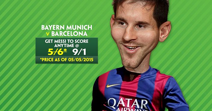 Messi to score anytime @ 9/1 - Paddy Power Offer