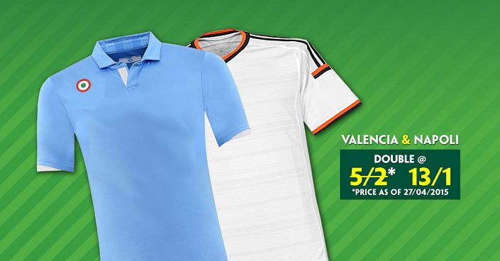 Valencia & Napoli Double @ 13/1 - Paddy Power