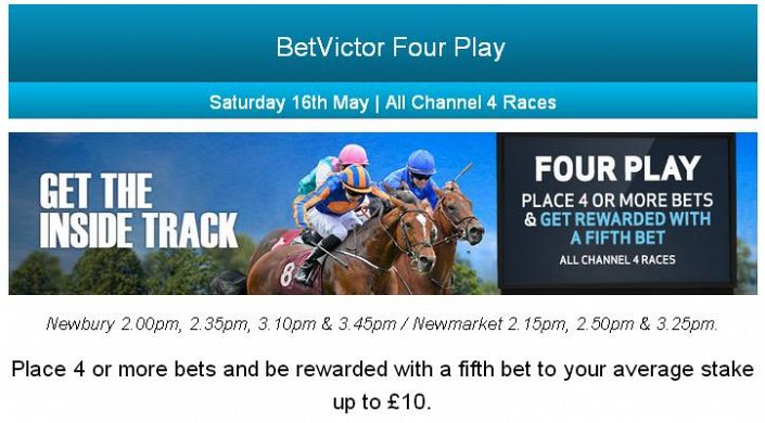 BetVictor Four Play Offer - Horse Racing