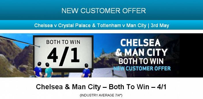Chelsea & Man City Both To Win 4/1 - BetVictor Offer