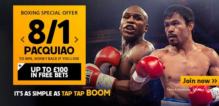 3/1 Mayweather or 8/1 Pacquiao to win 